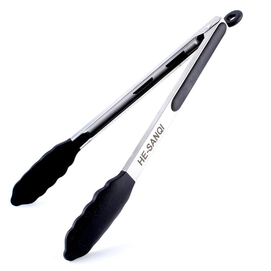 Stainless Steel Kitchen Cooking Tongs with Silicon Tips